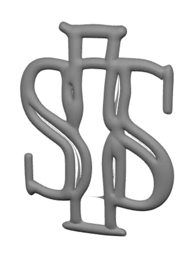 3D model for Shadowed Dollar Sign