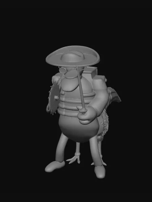 3D model for Neon Cowboy on a Prismatic Dinosaur