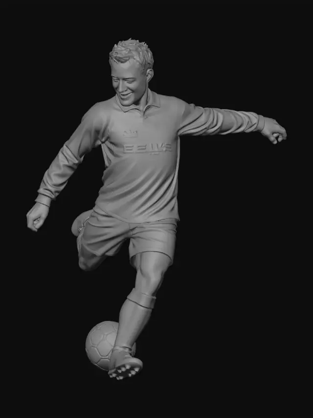 3D model for Blue Jersey Soccer Kick