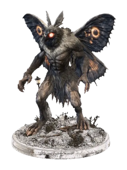 Mothman Awakens - Agent 3D model, vytvořený pomocí AI