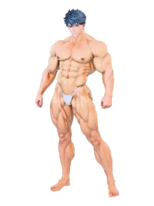 Colossus of Muscle - Bodybuilder 3D model, vytvořený pomocí AI