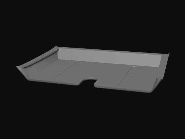 3D model for Notched plastic tray with red ends