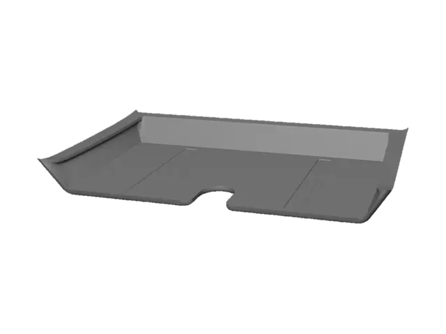 3D model for Notched plastic tray with red ends