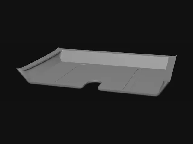 3D model for Notched plastic tray with red ends