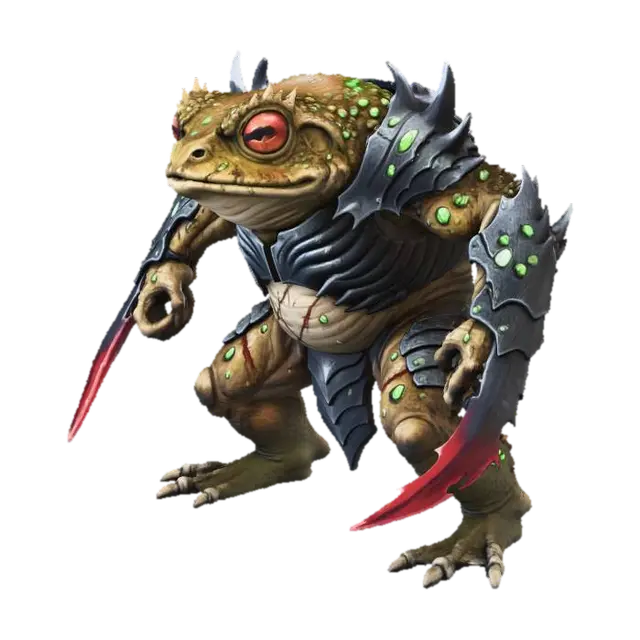 Amphibian Warrior 3D model, vytvořený pomocí AI