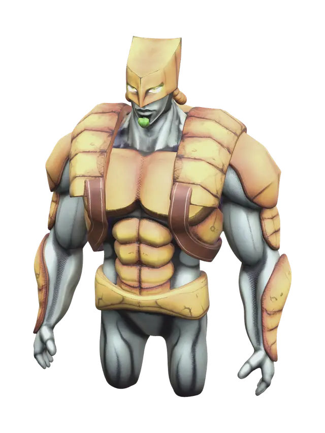 Fantasy Za Warudo 3D model, vytvořený pomocí AI