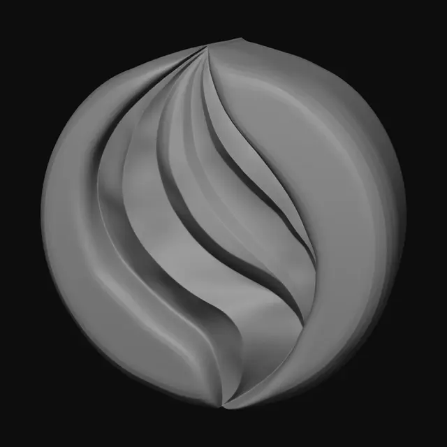3D model for Prismatic Leaf in an Orange Sphere