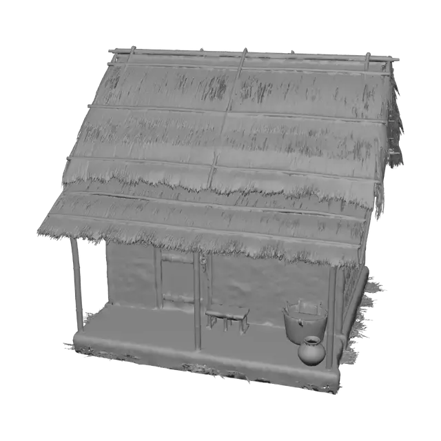 3D model for Thatched Bamboo Hut