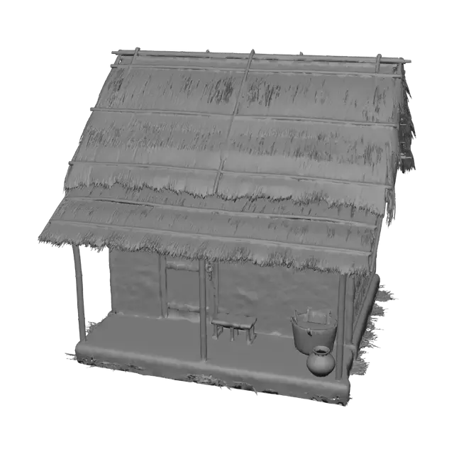 3D model for Thatched Bamboo Hut
