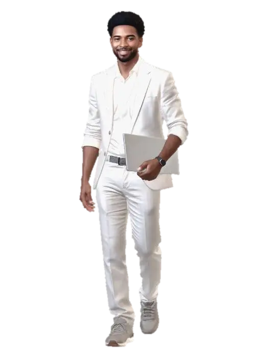 Linen-Suited Professional - Gentleman 3D model, vytvořený pomocí AI