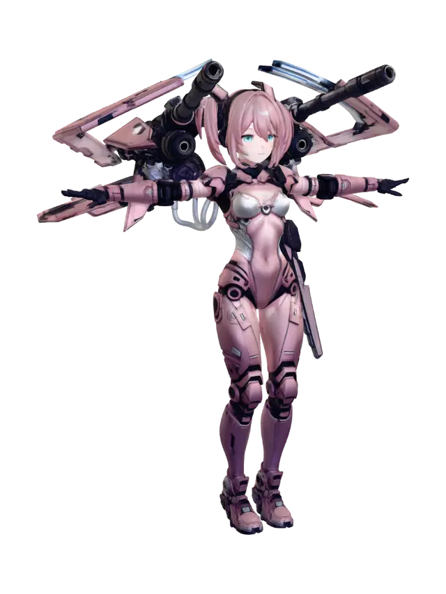 3D model for Blush Mech Valkyrie