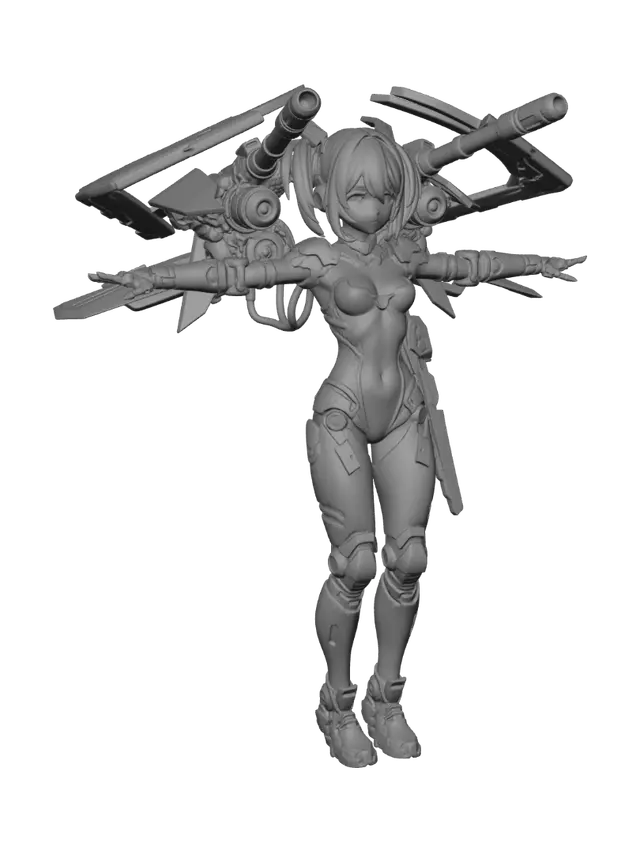 3D model for Blush Mech Valkyrie