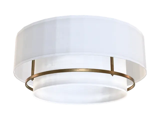 Gold Ring Drum Ceiling Light 3D model, vytvořený pomocí AI
