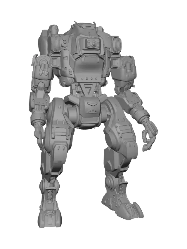 3D model for Olive Drab Battle Mech
