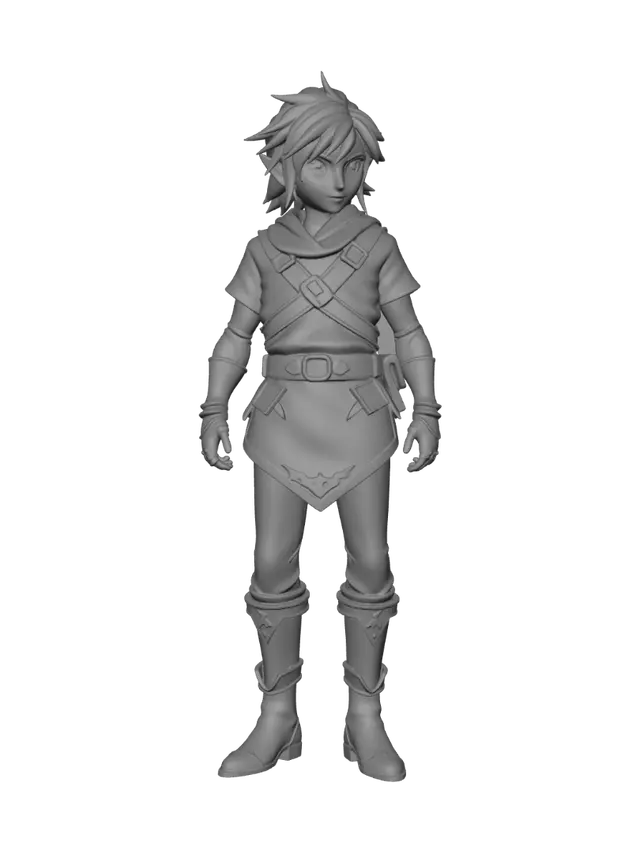 3D model for tạo mô hình để in 3d trên bambu lab A1. Nhân vật link trong game Zelda BOTW