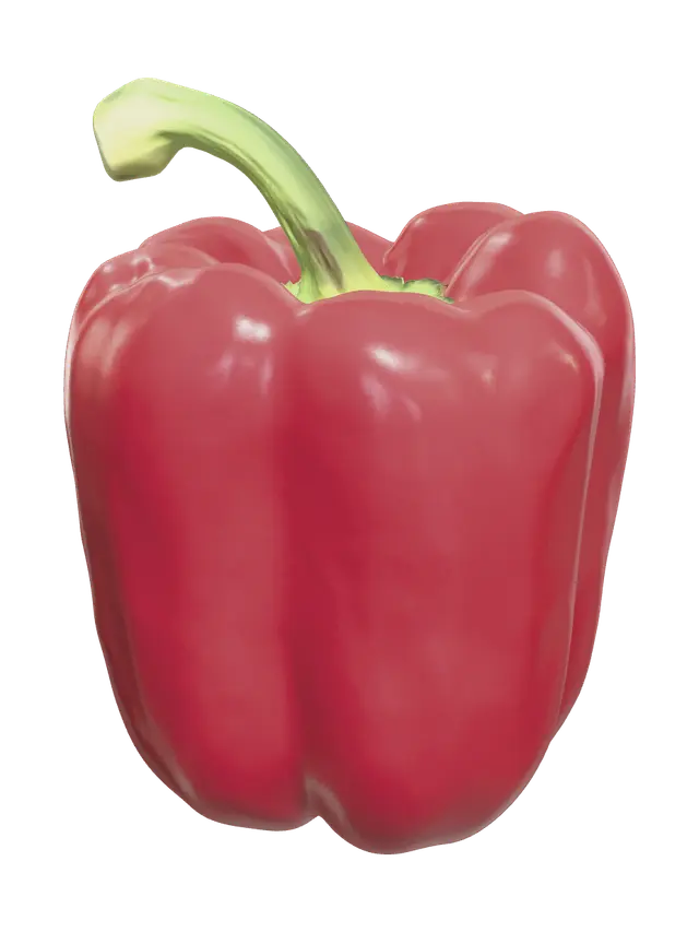 Stylized Bellpepper - Poppy 3D model, AI generated