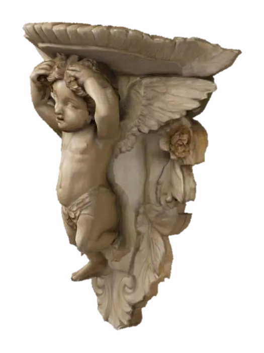 Cherubic Wall Sconce - Cherub 3D model, vytvořený pomocí AI