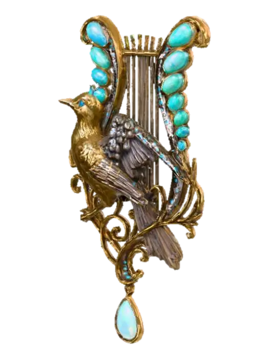 Opal Harp Symphony 3D model, vytvořený pomocí AI