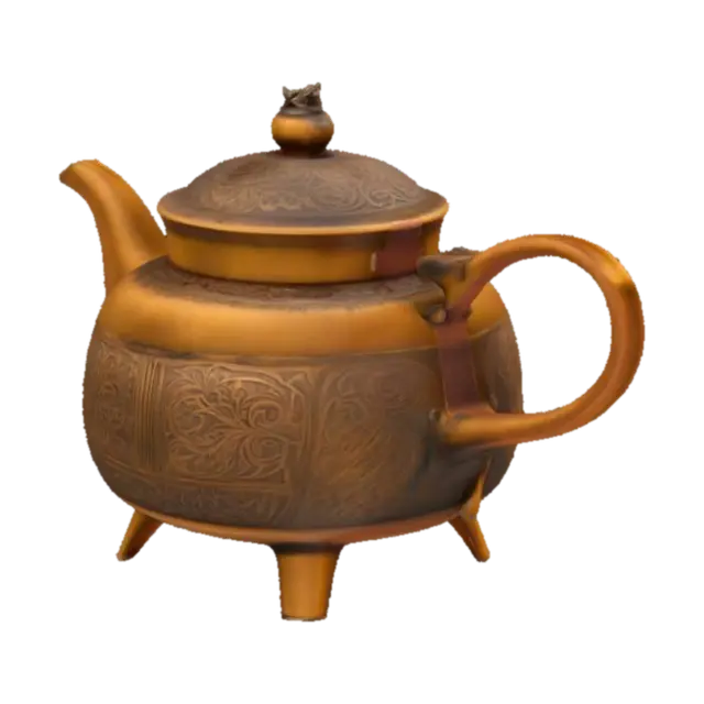Forest Teapot - Kitchenware 3D model, vytvořený pomocí AI
