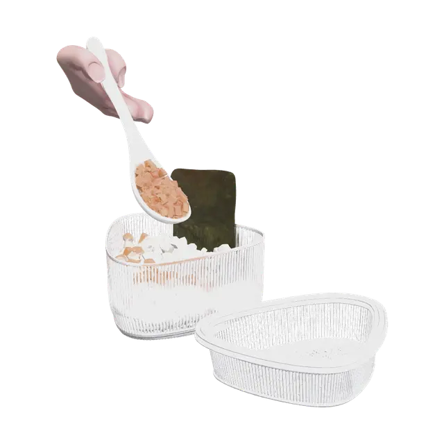 Modern Onigiri - Culinary 3D model, vytvořený pomocí AI