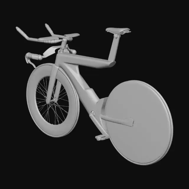 3D model for Neon Disk Wheel Concept Bike
