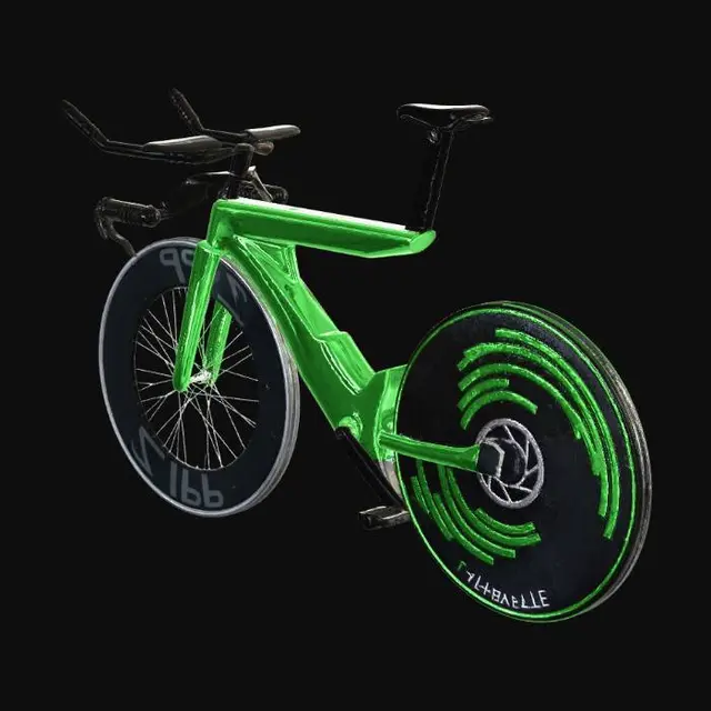 3D model for Neon Disk Wheel Concept Bike