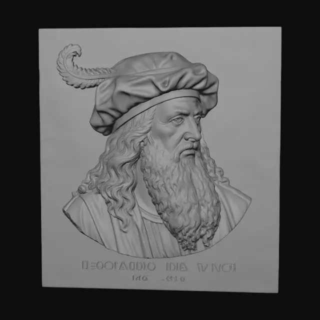 3D model for Leonardo da Vinci 1452-1519