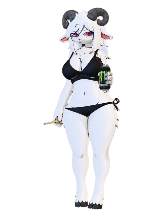 Energized Baphomet - Goat 3D model, vytvořený pomocí AI