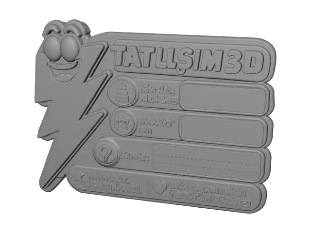 3D model for TATLISIM 3D Sipariş Formu