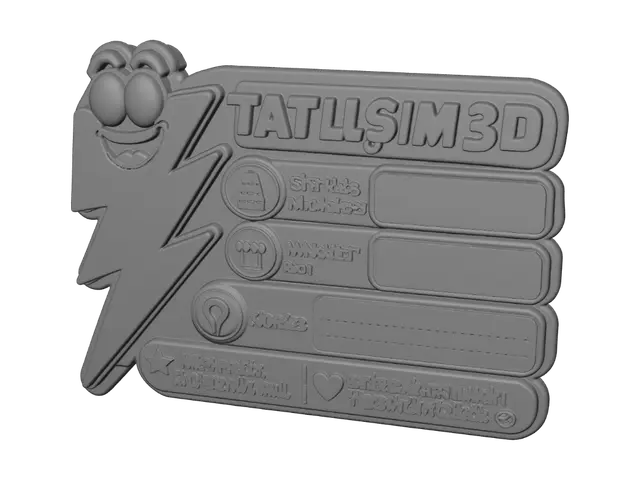 3D model for TATLISIM 3D Sipariş Formu