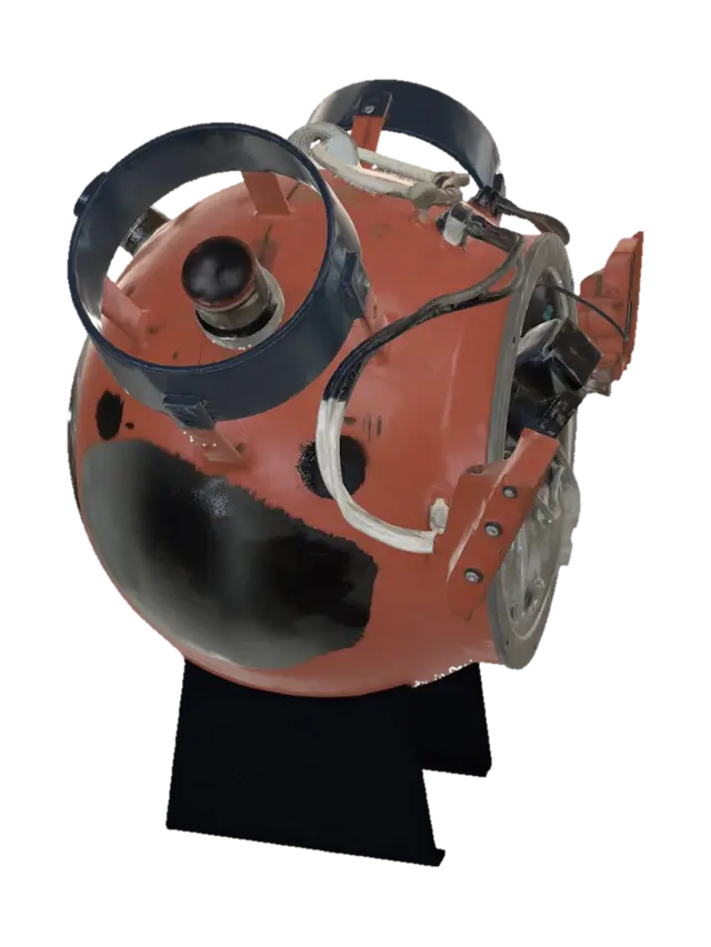 AQUATIC CAMERA POD_HIGH POLY 3D model, vytvořený pomocí AI