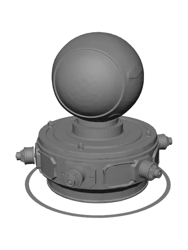 3D model for 视觉核心为中心蓝色球状闪电电磁孤子，光球尺寸大于全部外围构件，全程完整无遮挡，严禁生成厚重实心金属箱体、大型封闭外壳、大块装甲设备遮挡光球。高精度写实科幻等离子储能科研装置 3D 模型，腔体中心悬浮半透明蓝光球状闪电，光球内部流动电弧纹理，外层自带柔和蓝白色等离子辉光；环绕光球的是轻薄镂空环形太赫兹脉冲激光支架，多角度投射淡紫色激光束，光束接触光球生成淡青色能量交互光晕；仅搭配小块弧形透明钢化玻璃局部护罩，不做全包密封舱体。支架布设纤细光能感应探头、能量传导管线，直观体现光能捕获储能功能；底部仅配小型紧凑电能转换输出模块与细输电端口，底座体积小巧，不抢占视觉重心。整体采用哑光不锈钢精密工业材质，还原细微螺丝、金属划痕真实质感，剔除杂乱冗余零件，结构对称通透、分层清晰，为前沿新能源实验室专业仪器，无卡通造型、无多余装饰，网格规整干净，产出模型适配初中 1+3 贯通课题报告、PPT学术课题答辩展示
