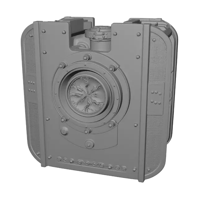 3D model for 高精度写实科研等离子储能仪器 3D 模型，设备中心悬浮半透明蓝光电磁孤子球状闪电，光球内部流动等离子发光纹理；外层环绕多层环形太赫兹脉冲激光发射阵列，多角度持续向光球投射淡紫色激光束；圆柱形哑光不锈钢真空密封腔体，腔体带透明观测窗口；底部集成电能转换储能模块与输电接线端口；工业精密机械结构，分层清晰可拆分，金属 PBR 物理材质，真实反光与细微机械划痕，柔和等离子辉光特效，严谨前沿新能源实验室设备，无卡通造型、无多余装饰，网格干净规整，适配学术课题答辩展示