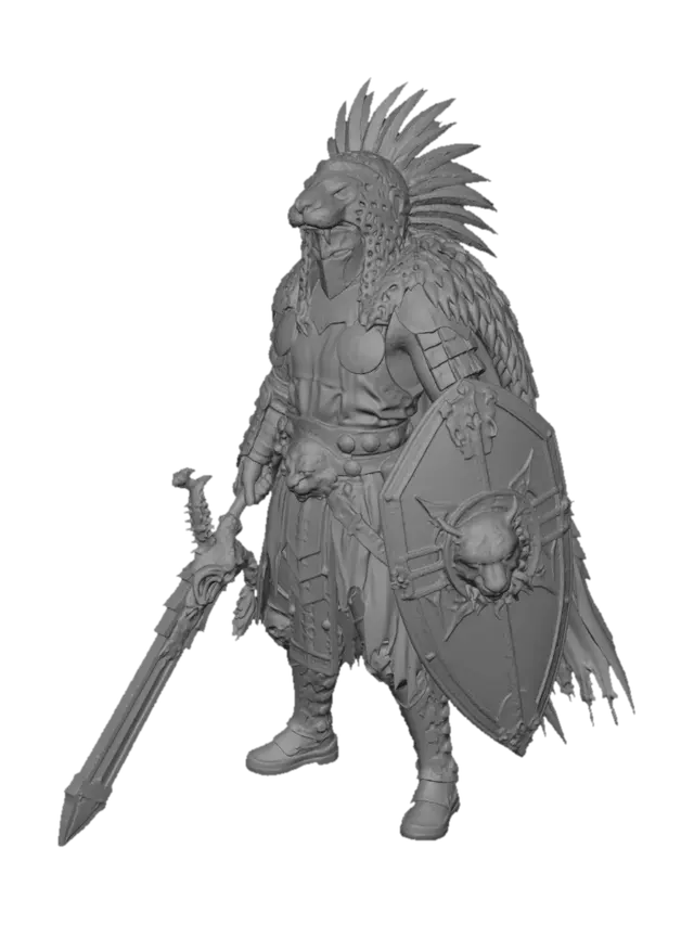3D model for Leopard Knight of the Crimson Cross