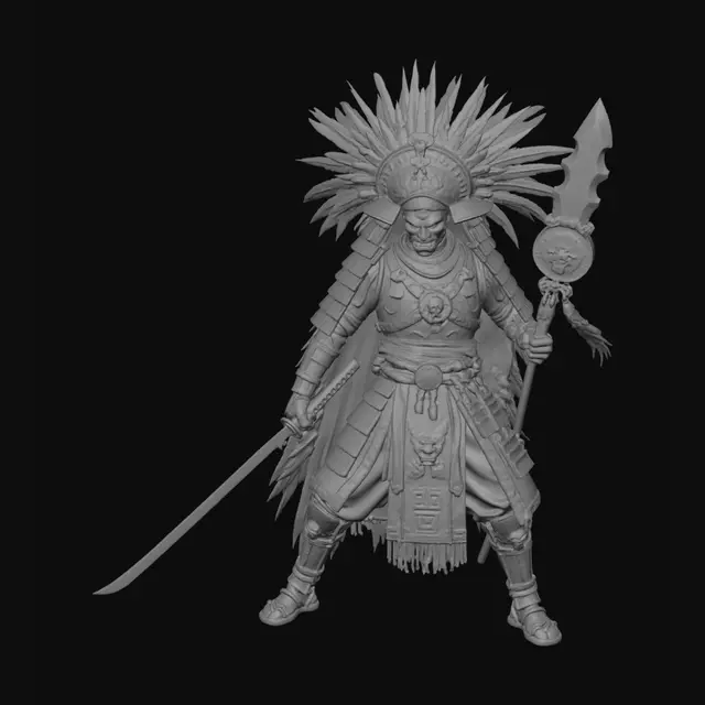 3D model for Feathered Skull Warrior