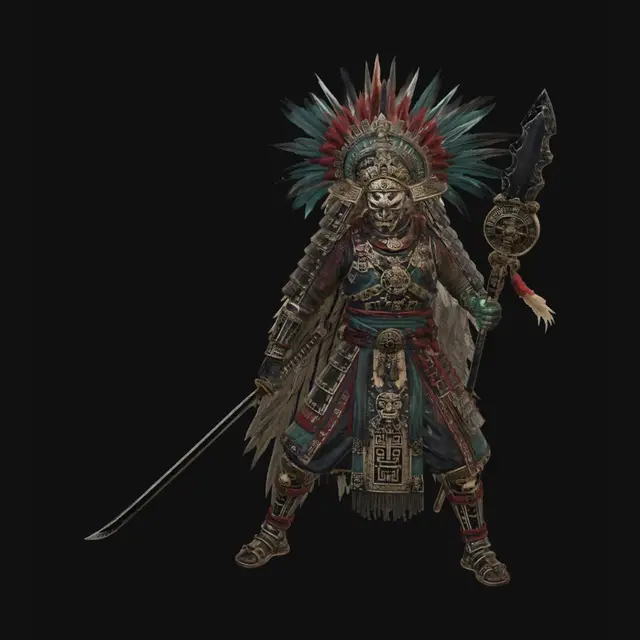 3D model for Feathered Skull Warrior