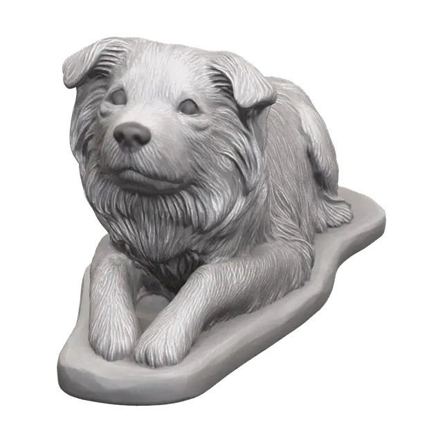 Low-Poly Border Collie - Shepherd 3D model, vytvořený pomocí AI