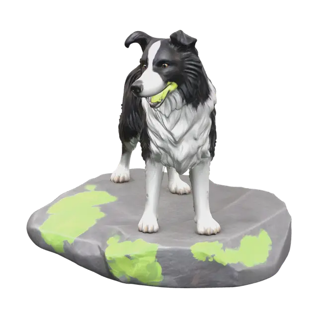 Modern Border Collie - Portraits 3D model, vytvořený pomocí AI