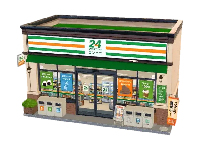 24 Everyday Convenience Store - Shelves 3D model, vytvořený pomocí AI