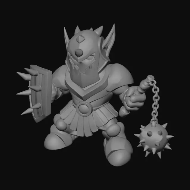 3D model for Ironbound Spiked Knight