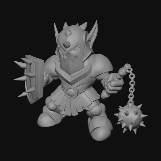 3D model for Ironbound Spiked Knight