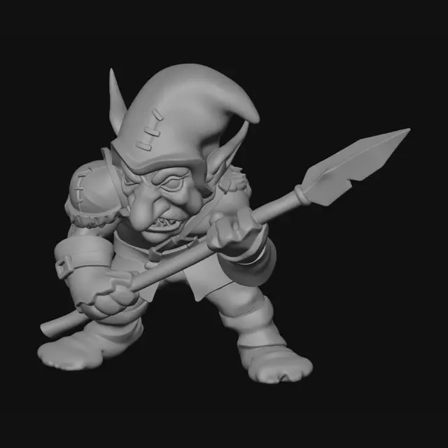 3D model for Spear-Wielding Goblin