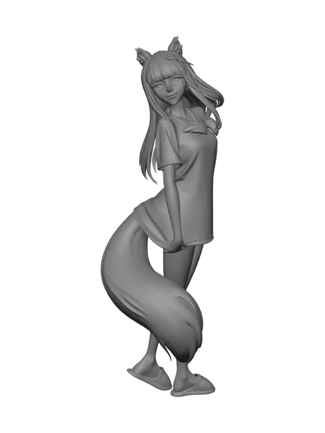 3D model for Kitsune in a White Tee