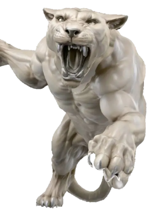 Panther Strike - Panter 3D model, vytvořený pomocí AI