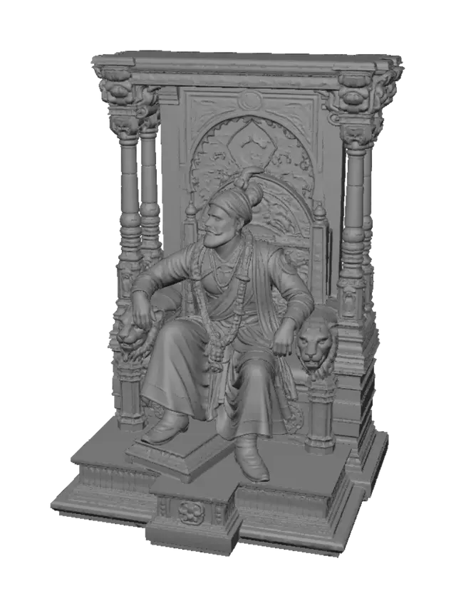 3D model for Maharaja on a Royal Throne