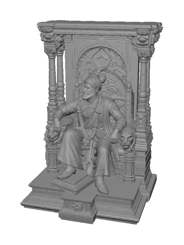 3D model for Maharaja on a Royal Throne