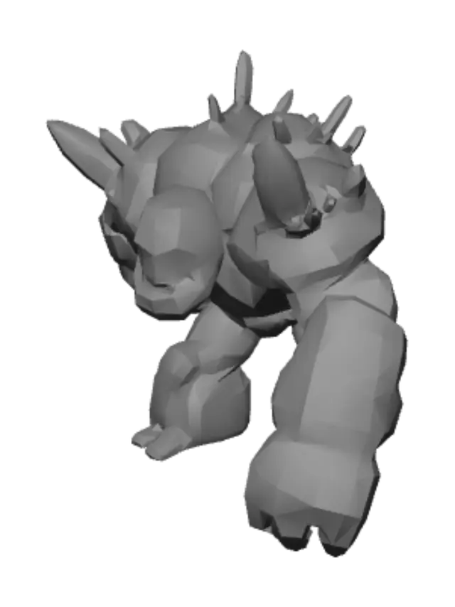 3D model for Molten Crag Golem
