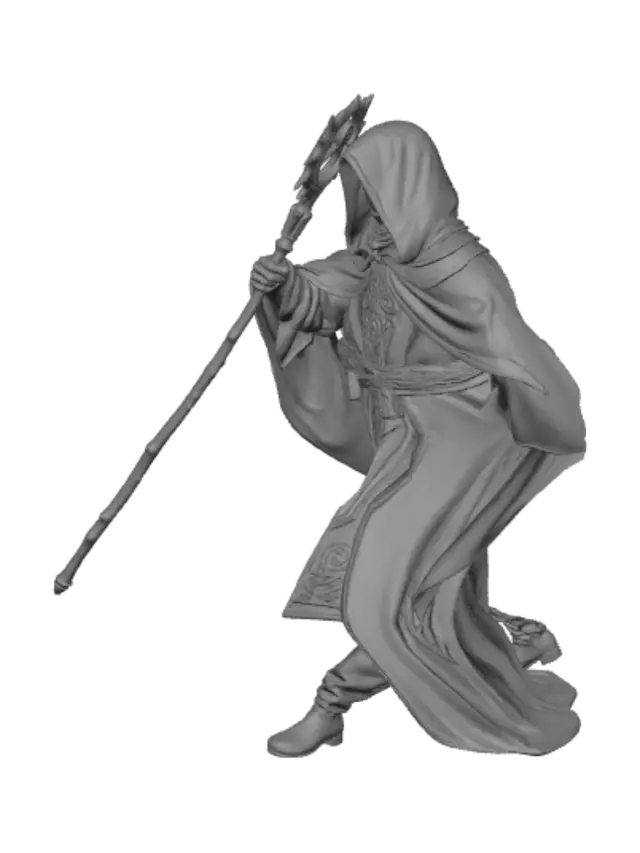3D model for create some warlock characters its like the mages from ultima online game.  Wearing robe having some staff.