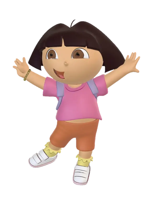 Dora the Explorer 3D model, vytvořený pomocí AI