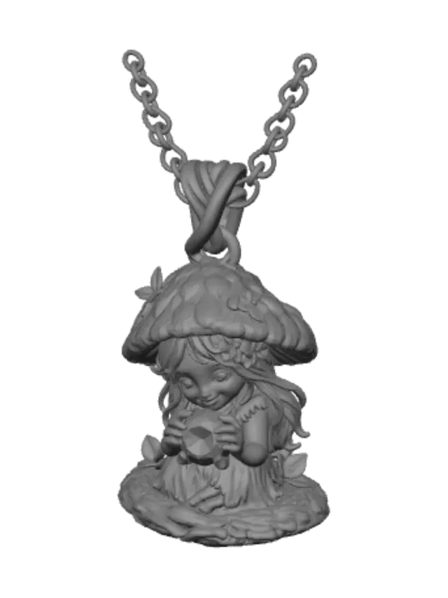 3D model for Forest Maiden with Blue Crystal